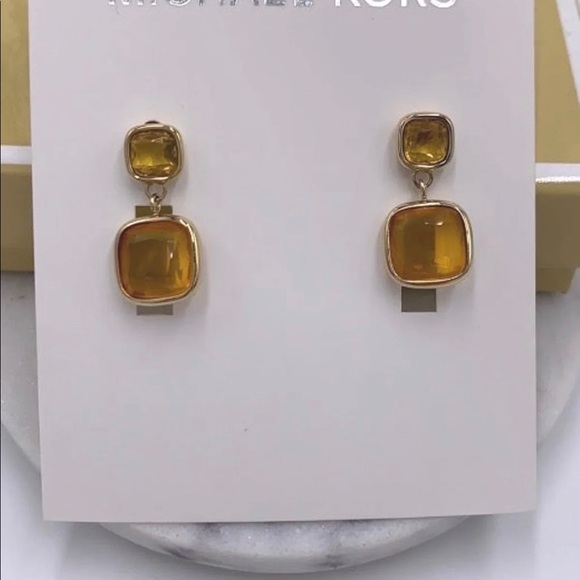 Michael Kors Gold-tone Stone Earrings NWT - Picture 3 of 5